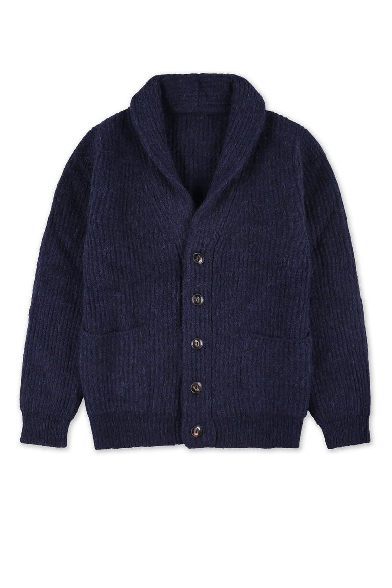 Alpaca Shawl Collar Cardigan, Main, color, Blue