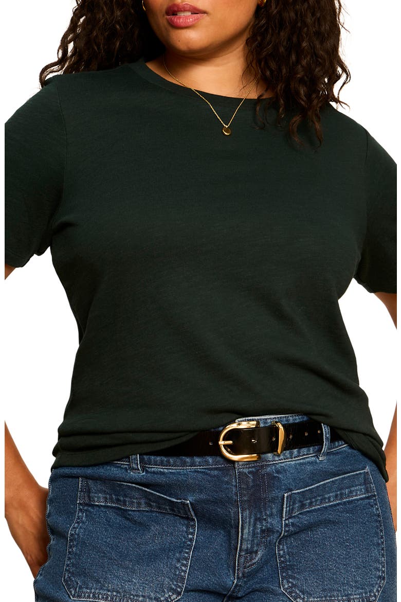 Icon Cotton T-Shirt, Alternate, color, FOREST GREEN