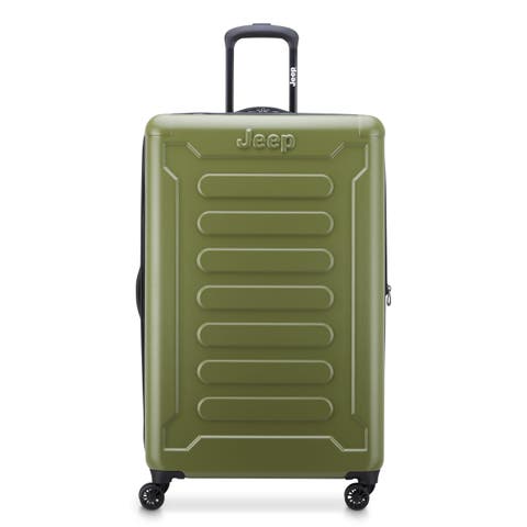 JH004C Checked-Large 28 Inch Hardside Expandable Luggage with Spinner Wheels
