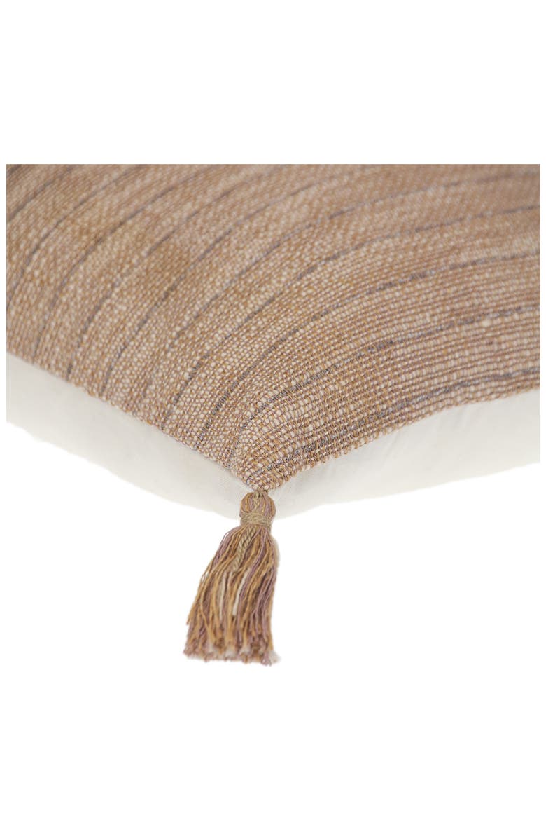 Woven Cotton Accent Pillow, Alternate, color, BROWN
