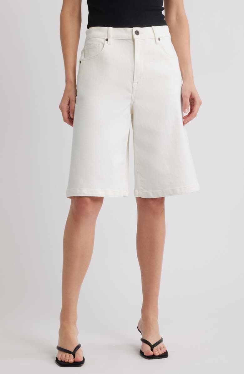 HIDDEN JEANS Baggy Stretch Denim Shorts, Main, color, Pearl Wash