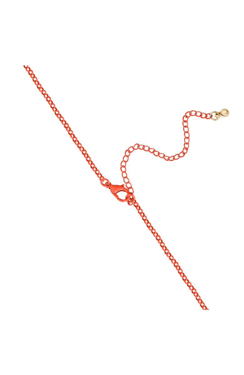 Hello Kitty Pave Pendant Necklace with Neon Red Chain, 16"+ 3", Alternate, color, 