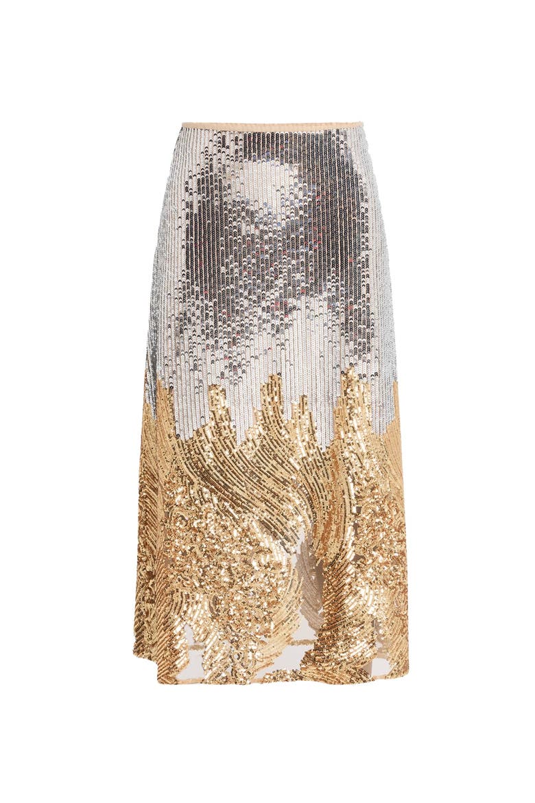 Elena Skirt, Main, color, SILVER AND GOLD SEQUINS