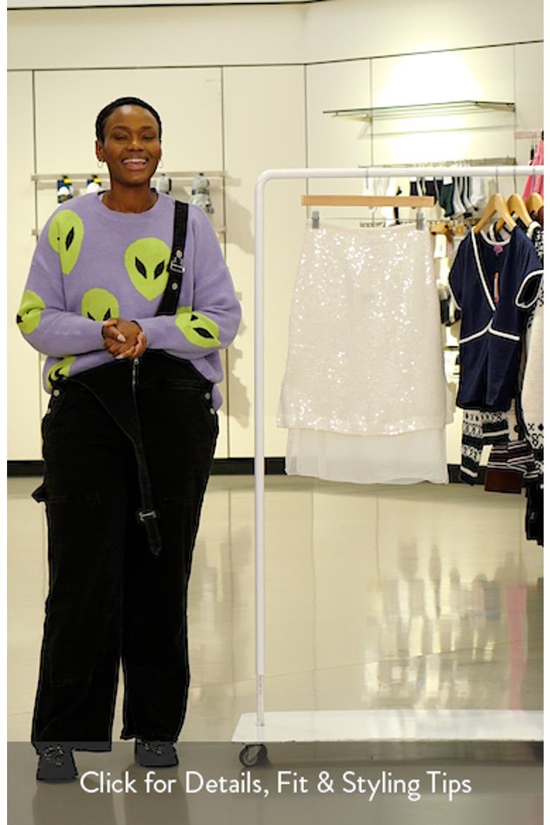 The Sequin Starlight Silk Midi Skirt video