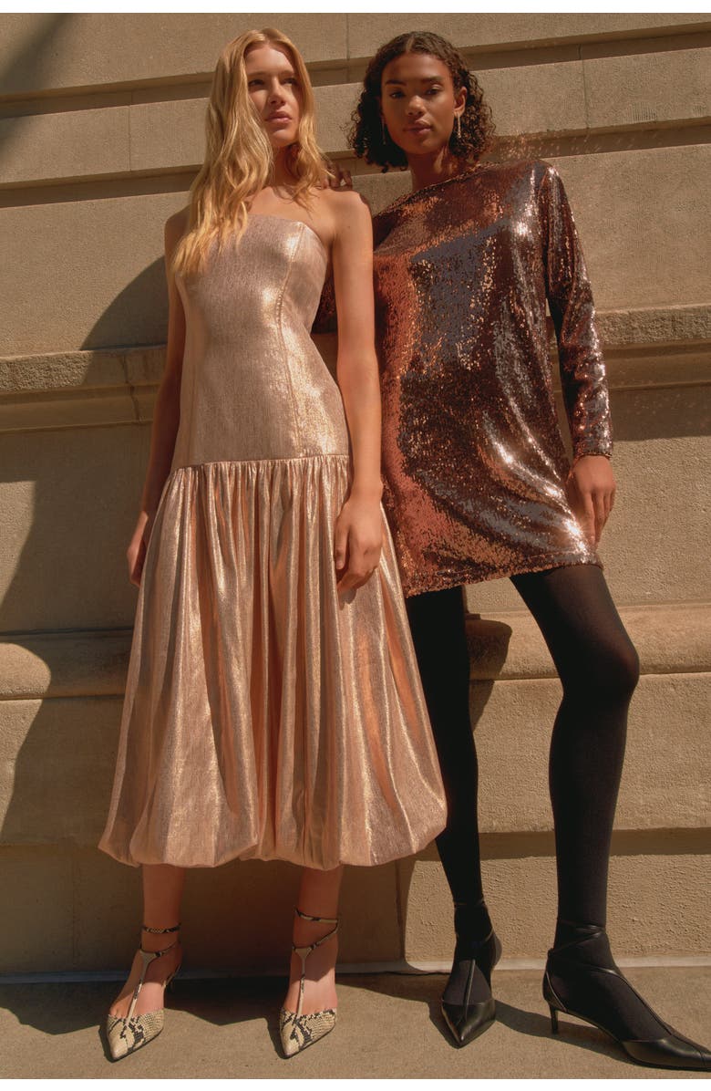 Marie Oliver Scarlett Dress, Alternate, color, Rose Gold