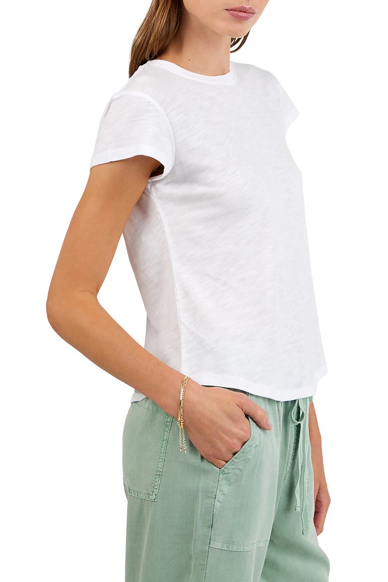 Cotton Blend Slub Baby Tee, Alternate, color, WHITE