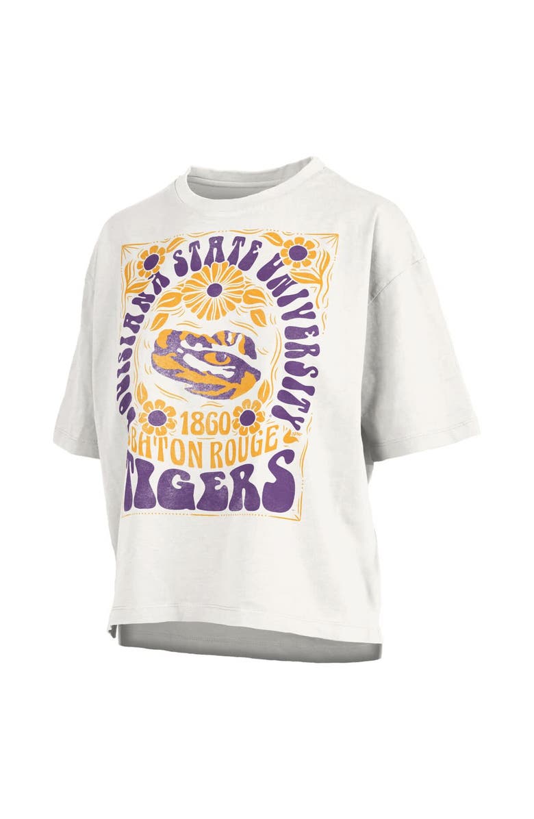 PRESSBOX Women's Pressbox White LSU Tigers Harmony Oversized T-Shirt, Alternate, color, White