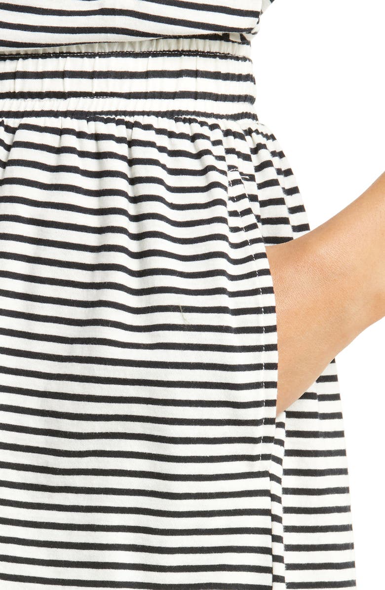 Papinelle Jada Stripe Organic Cotton Knit Pajama Shorts, Alternate, color,