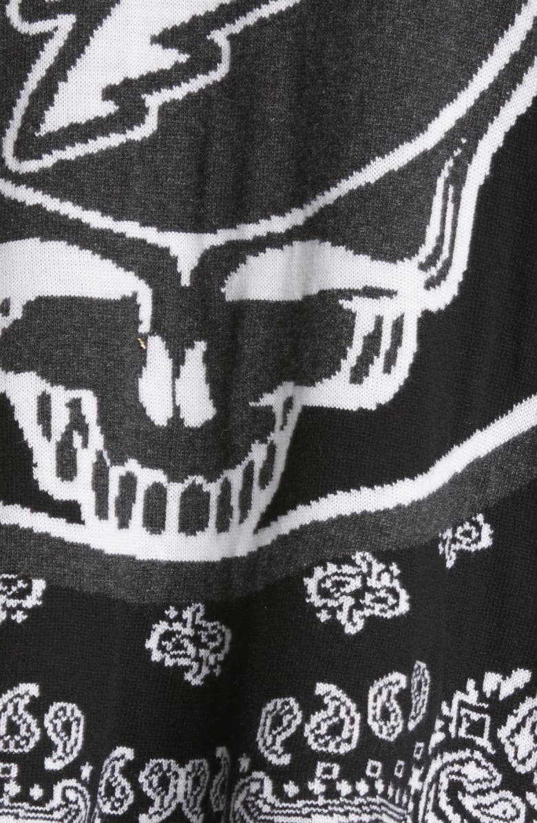 AMIRI Grateful Dead Skull Cashmere Blend Jacquard Graphic Hoodie, Alternate, color, 
