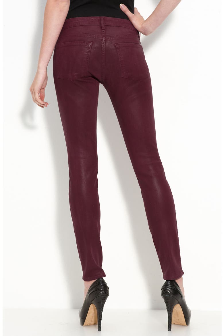 'Legacy Leather' Faux Leather Skinny Jeans, Main, color, RED LEATHER