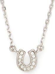 Kate Spade New York pavé horseshoe pendant necklace