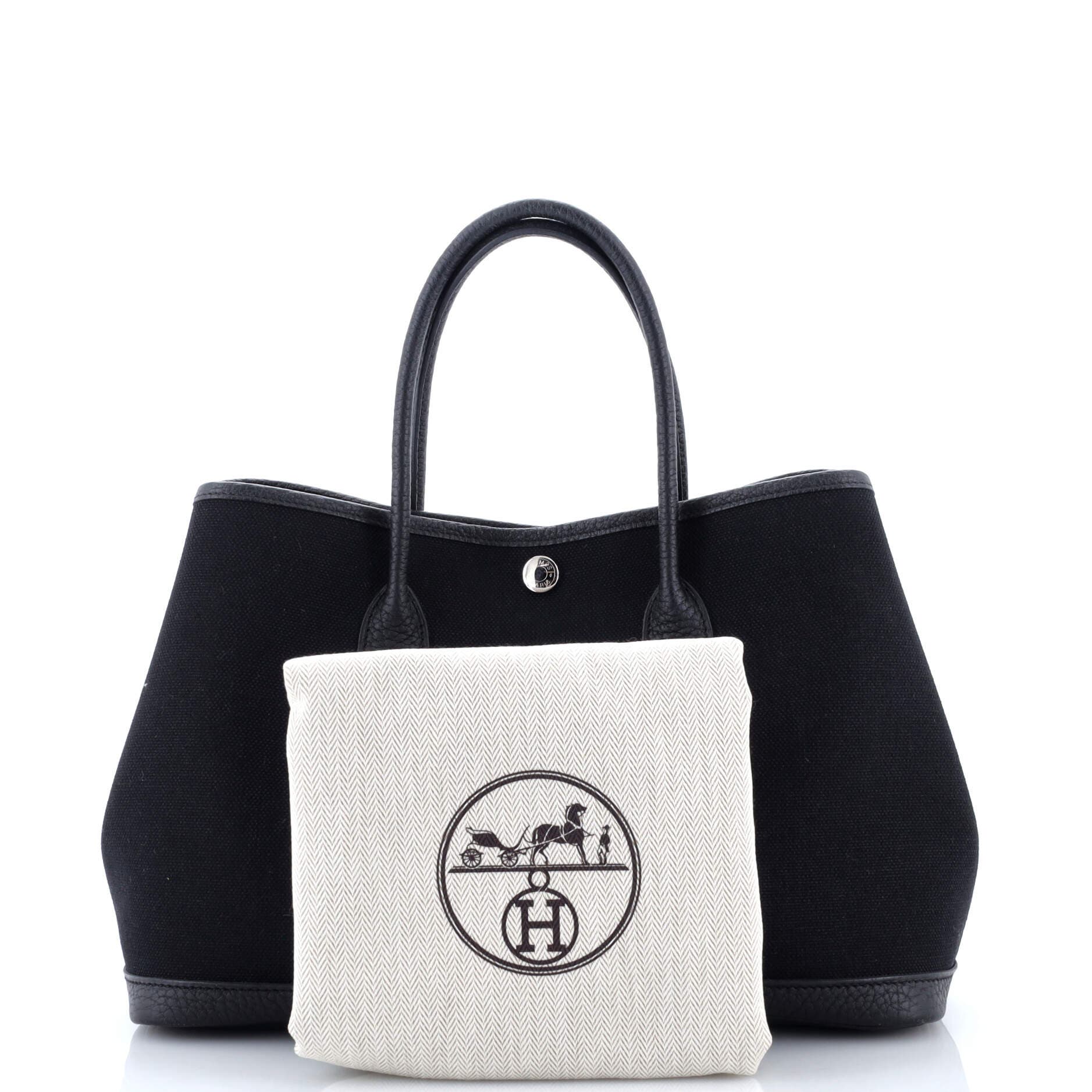 Pre-Owned Hermes Garden Party Tote Toile and Leather 30, Alternate, color, 