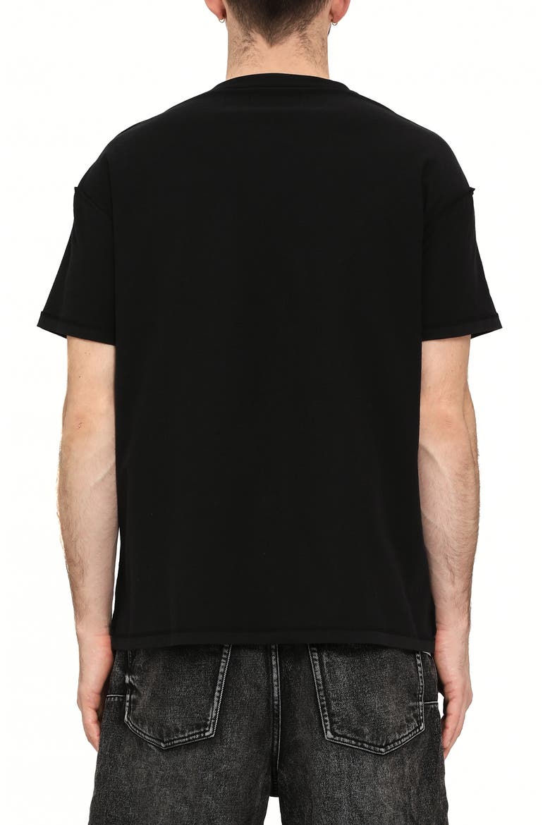Inside Out Texture Cotton Jersey Graphic T-Shirt, Alternate, color, BLACK