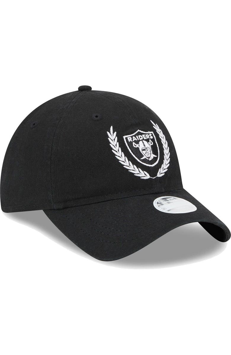 New Era Women's New Era Black Las Vegas Raiders Leaves 9TWENTY Adjustable Hat, Alternate, color, Black