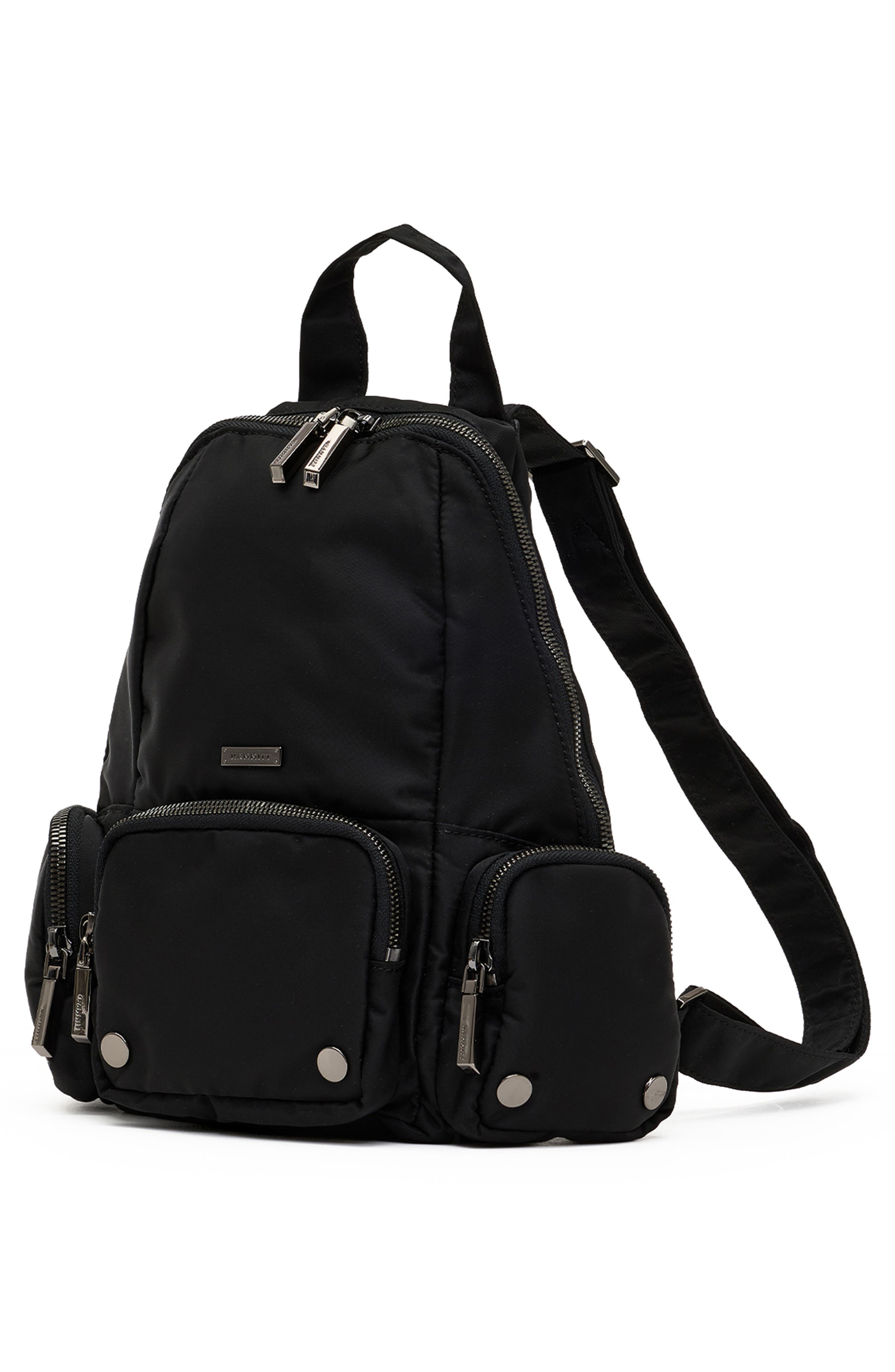 Hunter Medium Nylon Cargo Backpack, Alternate, color, BLACK NYLON/ GUNMETAL