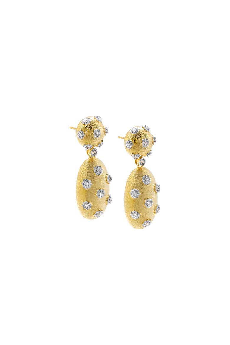 Vintage Inspired Starburst Drop Earring, Main, color, Two-Tone