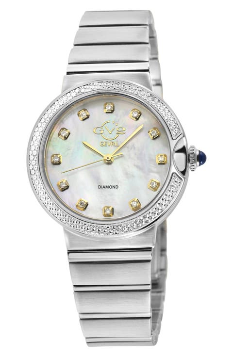 Sorrento Swiss Quartz Diamond Bracelet Watch, 32mm