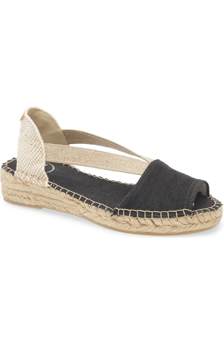 Toni Pons Elora Espadrille Sandal, Main, color, Black