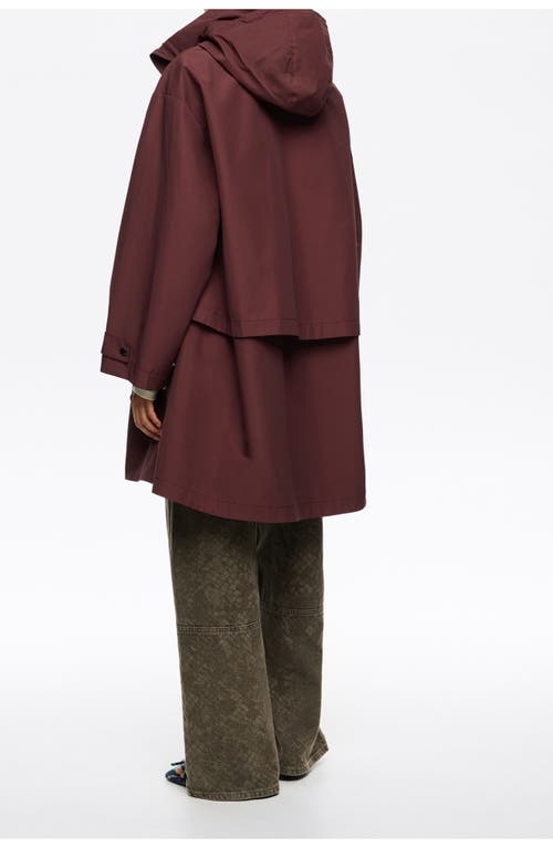 Bimba Y Lola A-line Trench In Burgundy