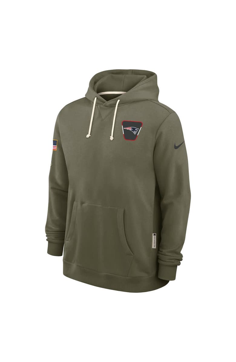 Nike Men's Nike Olive New England Patriots 2025 Salute to Service Sideline Standard Issue Dri-FIT Hoodie, Alternate, color, Olive