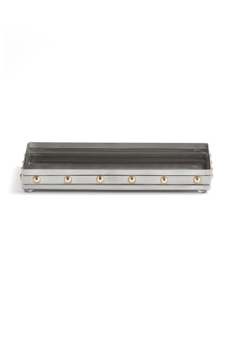 Rivets Amenity Tray, Main, color, SILVER