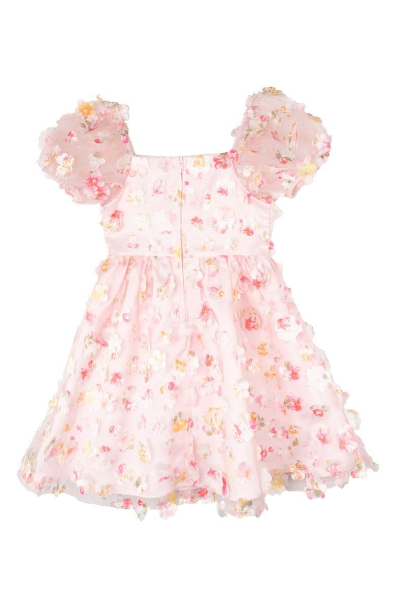 Rare Editions Kids' 3D Flower Mesh Dress | Nordstromrack