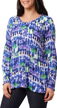 SUNNY LEIGH Pleated Ruffle Top