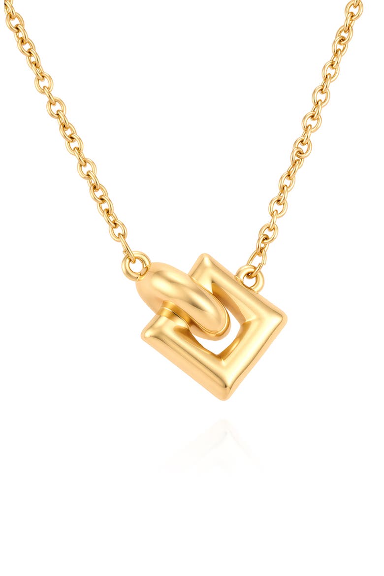 Interlocking Pendant Necklace, Alternate, color, GOLD