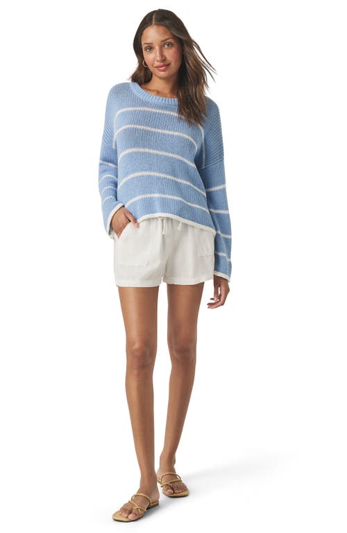 Splendid Maris Stripe Boxy Cotton Blend Sweater