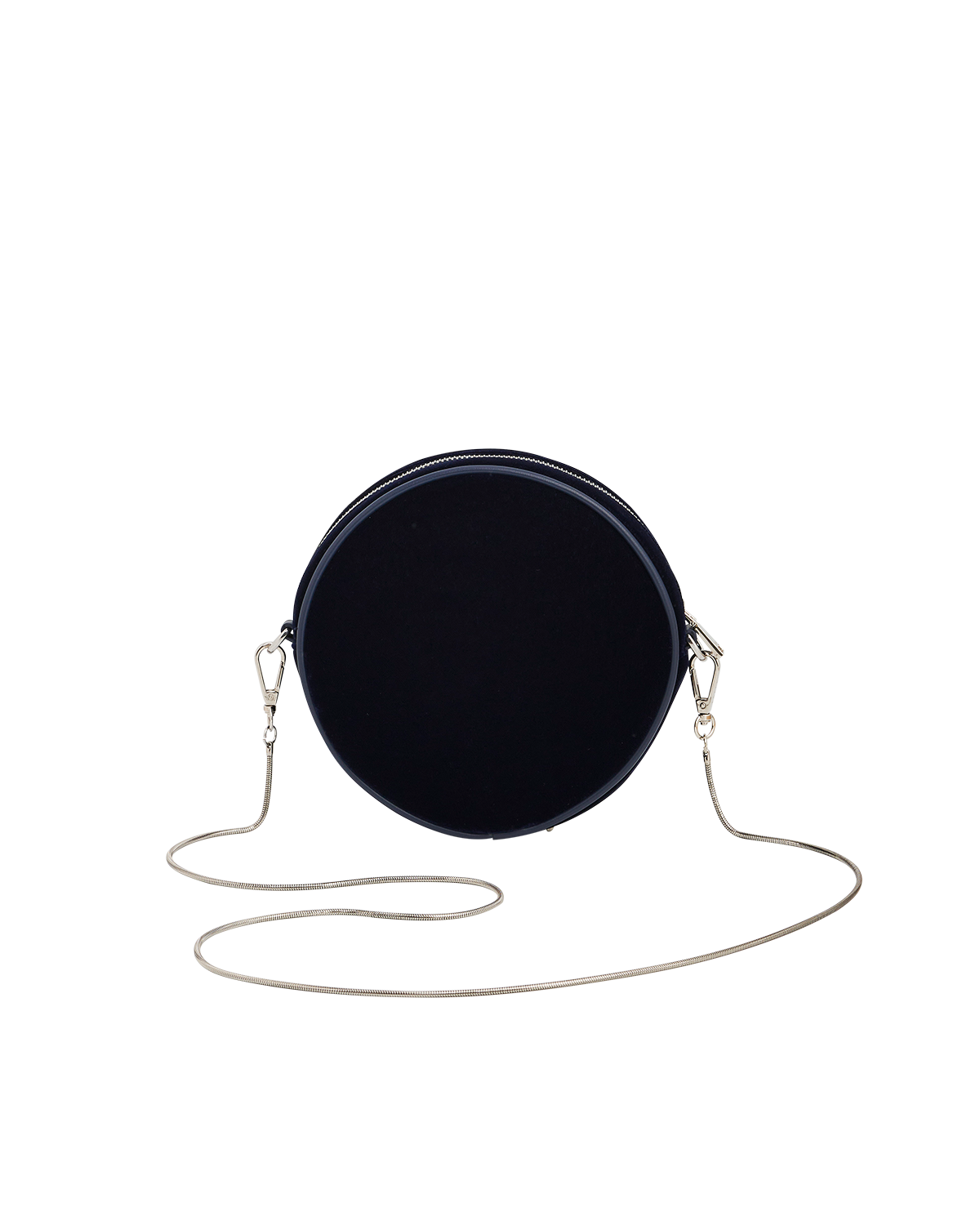 Chloe Midnight Garden Velvet Embroidered Circle Purse, Alternate, color, Navy
