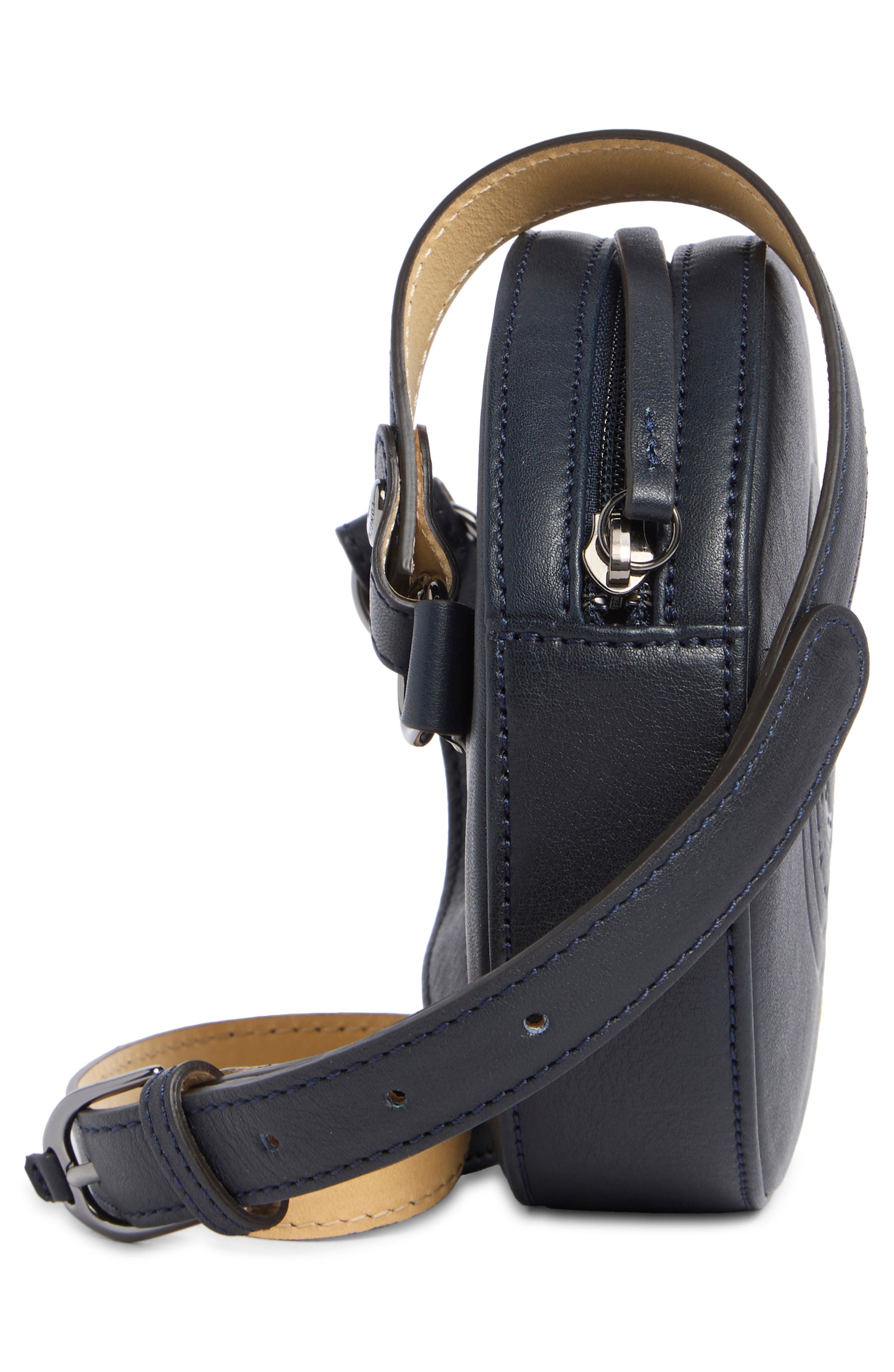 Longchamp Embossed Circular Belt Bag, Alternate, color, Midnight Blue