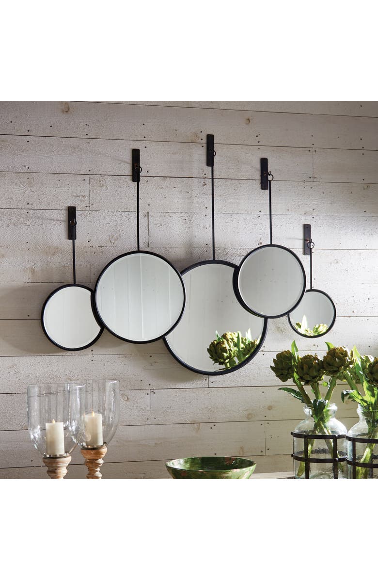 Napa Home & Garden Maison Noir Pendulum Mirrors Set of 5, Alternate, color, Black
