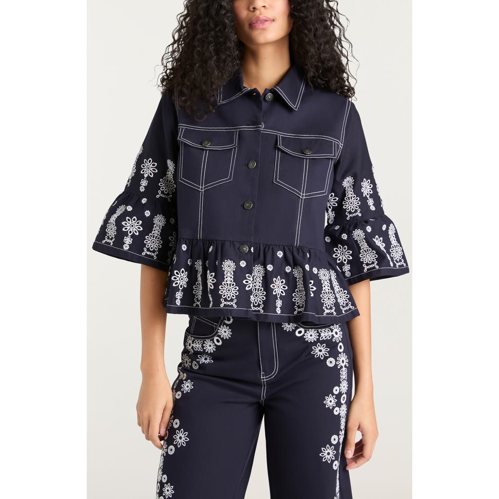 Cinq À Sept Cinq A Sept Mazie Eyelet Mandie Denim Jacket
