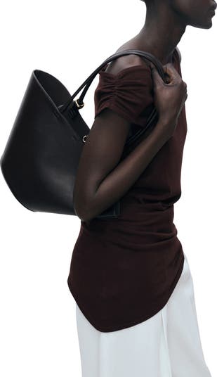 Asymmetric Ruched Knit Top