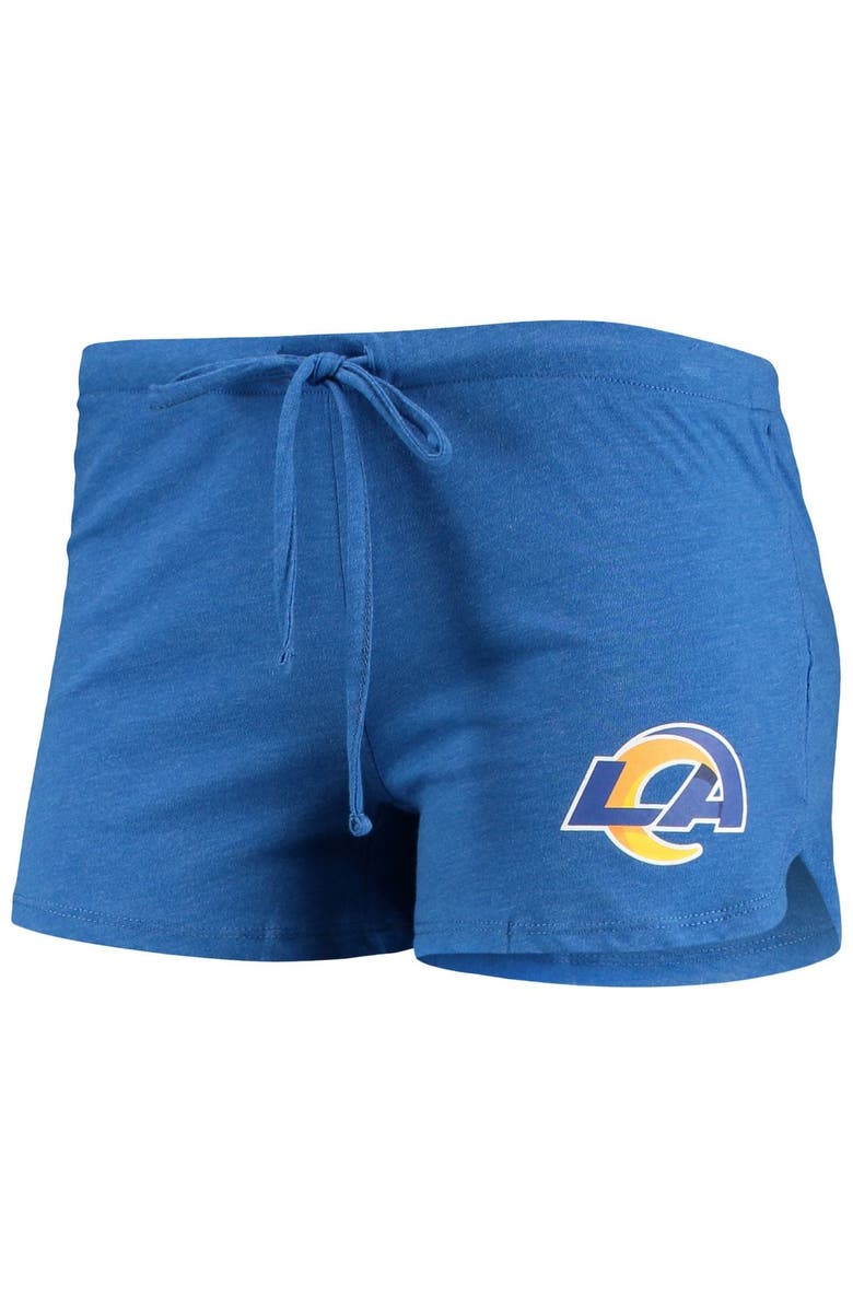 CONCEPTS SPORT Women's Concepts Sport Royal Los Angeles Rams Meter Knit Long Sleeve Raglan Top & Shorts Sleep Set, Alternate, color, Royal