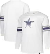 '47 Men's '47 White Dallas Cowboys Big & Tall Premier Brex Long Sleeve T-Shirt