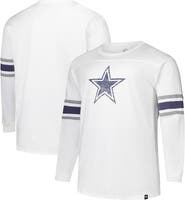 '47 Men's '47 White Dallas Cowboys Big & Tall Premier Brex Long Sleeve T-Shirt