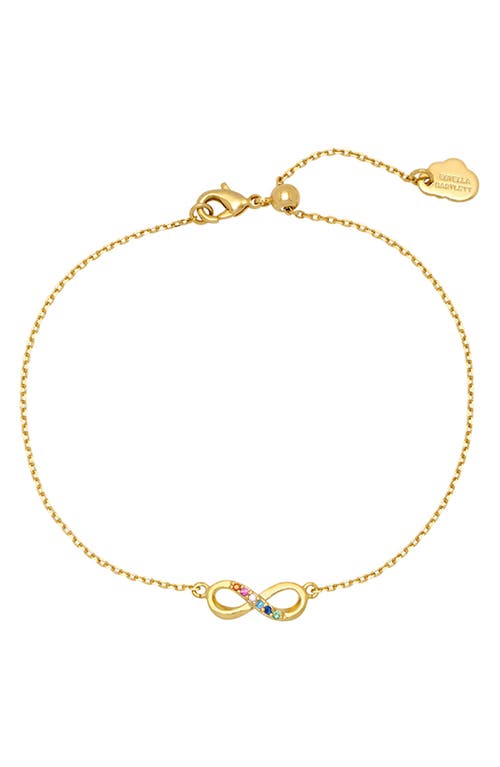 Estella Bartlett Cubic Zirconia Infinity Bracelet In Gold