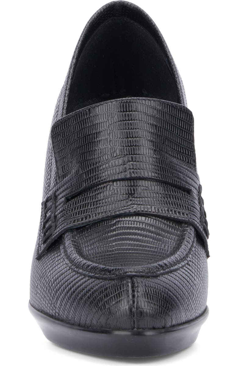 Aquatalia Rella Weatherproof Mini Lizard Embossed Penny Loafer Pump, Alternate, color,