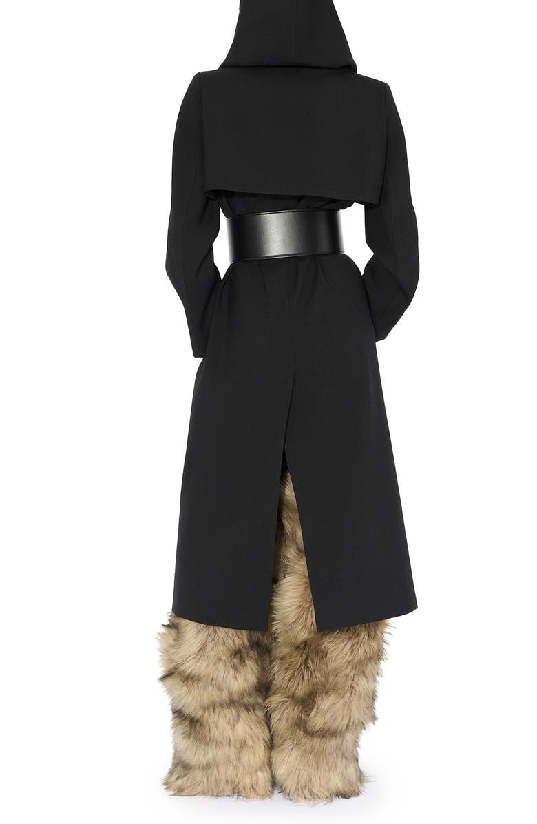 Alaïa Hooded Coat, Alternate, color,