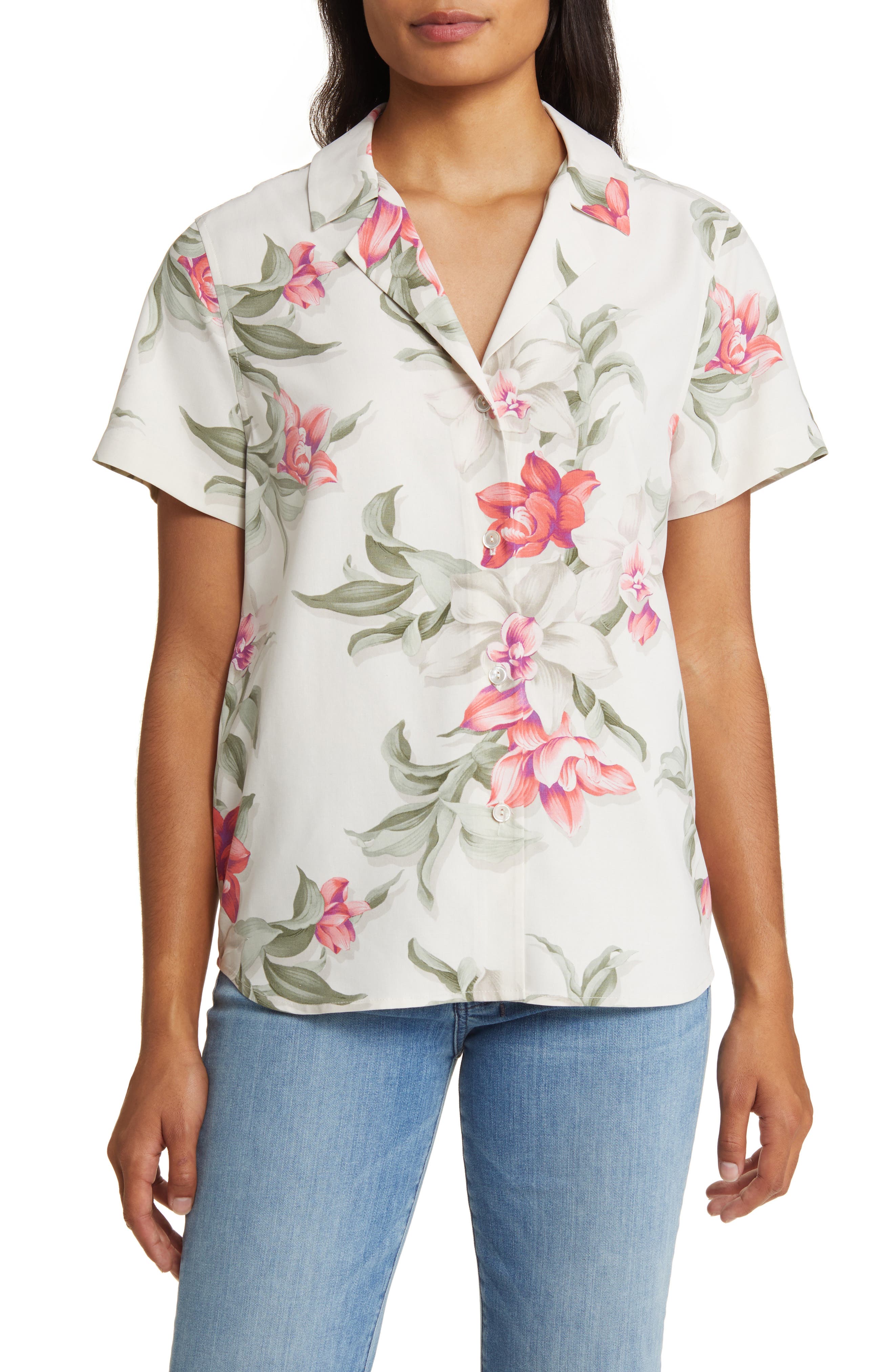 Tommy Bahama Beachway Blooms Talulla Floral Silk Button-Up Shirt
