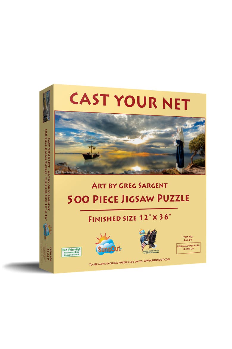 Cast Your Net 500 piece Jigsaw Puzzle for Adults Panoramic, Main, color, Multicolor