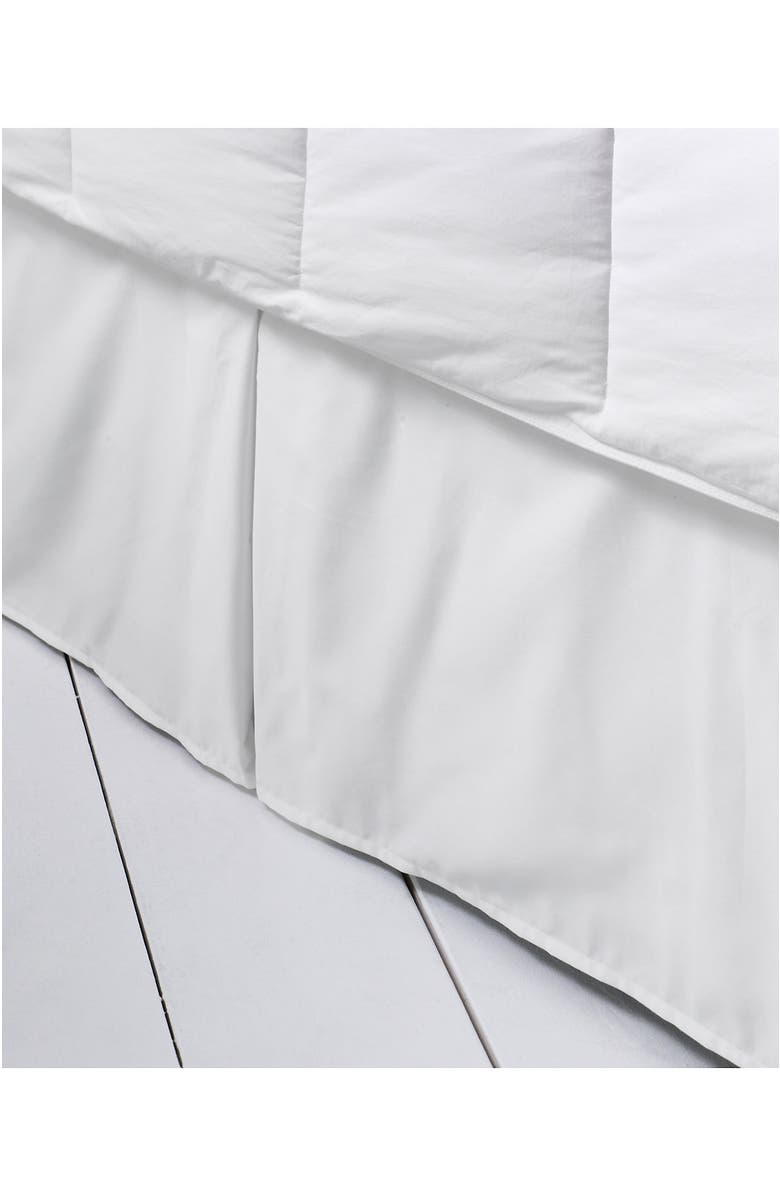 Lands' End 400 Thread Count Premium Supima Cotton No Iron Sateen Bedskirt, Main, color, White
