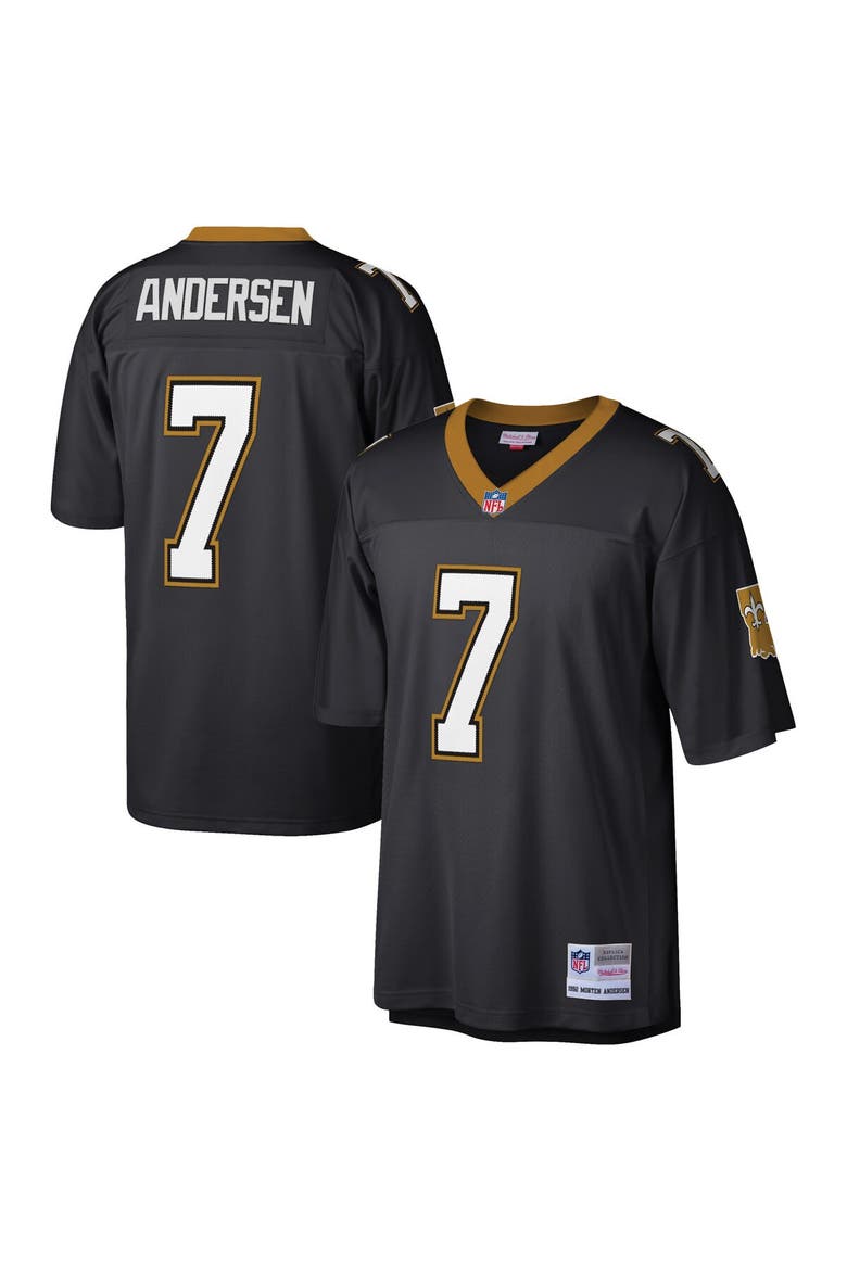 Men's Mitchell & Ness Morten Andersen Black New Orleans Saints Retired Player Legacy Replica Jersey, Main, color, Black