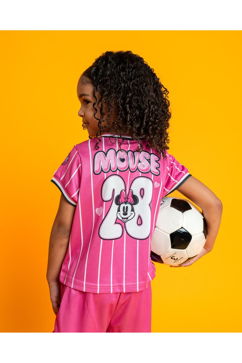 Minnie Mouse Soccer 2-Piece T-Shirt and Shorts Set, Alternate, color, Rose Pink Minnie