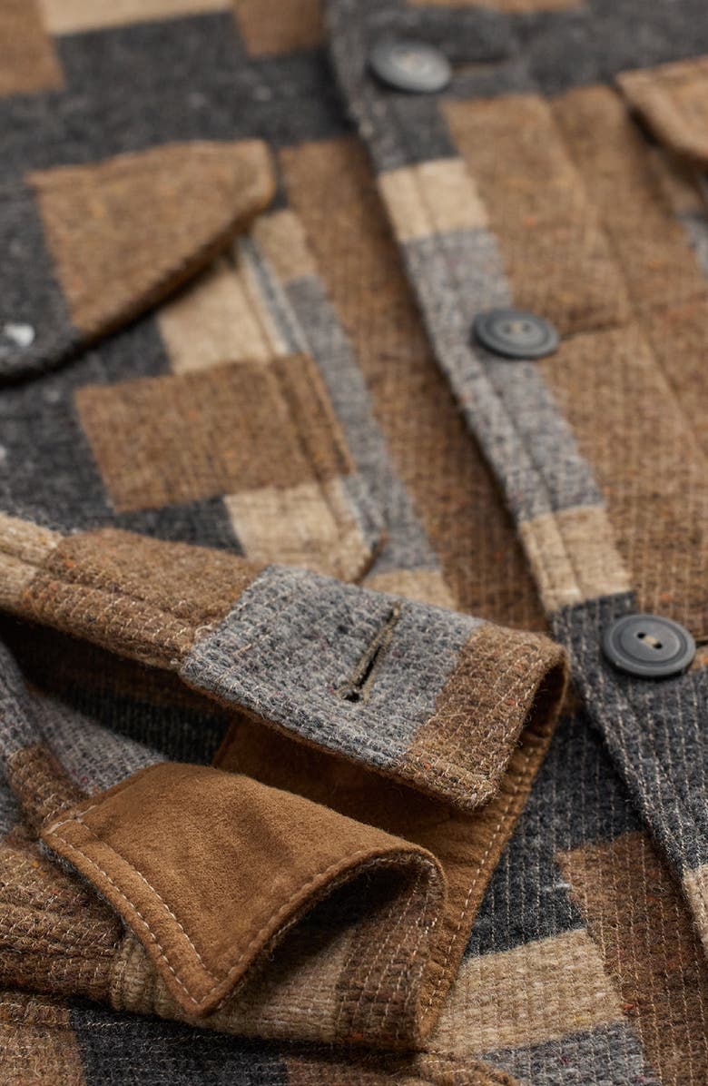 Double RL Geo Pattern Wool & Cotton Blend Jacket, Alternate, color, Blue Multi