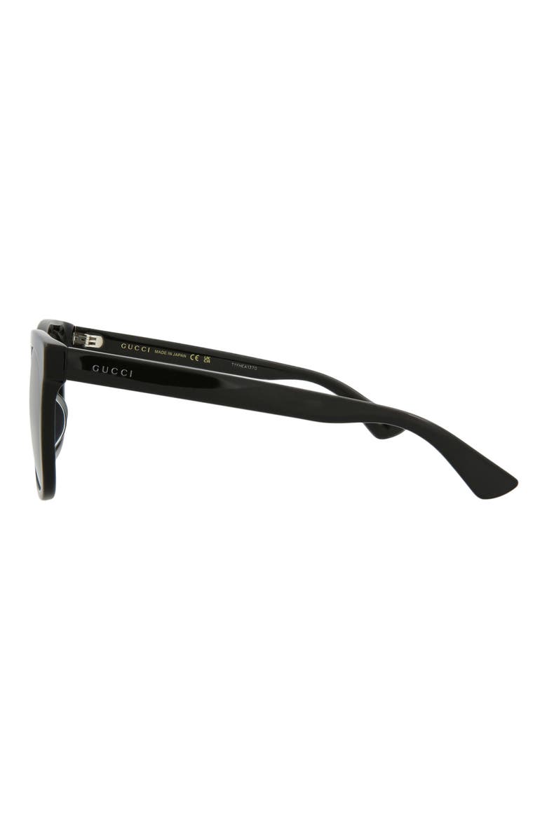 56mm Square Sunglasses, Alternate, color, BLACK BLACK GREY