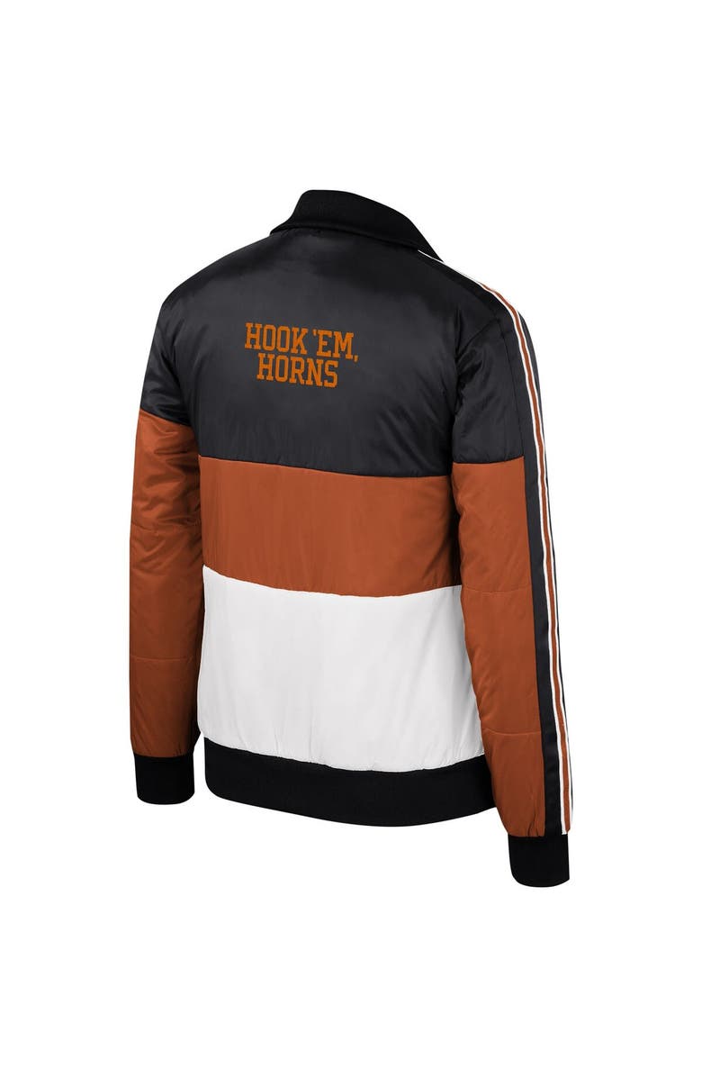 THE WILD COLLECTIVE Women's The Wild Collective Texas Orange Texas Longhorns Color-Block Puffer Full-Zip Jacket, Alternate, color, Burnt Orange