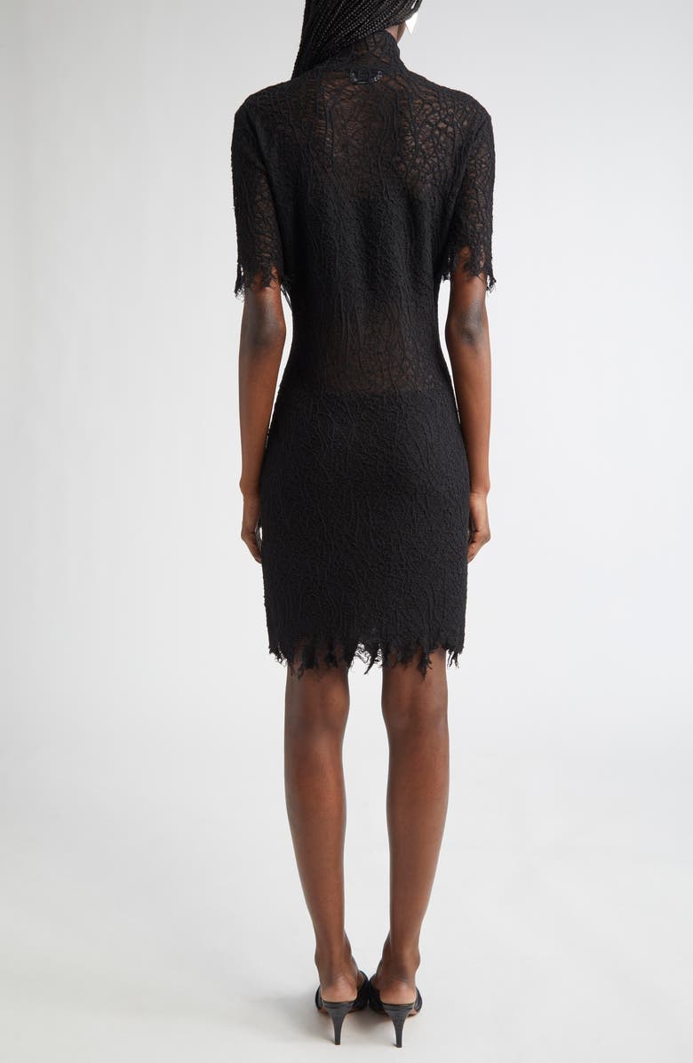 McQueen Cobweb Lace Minidress, Alternate, color, Black