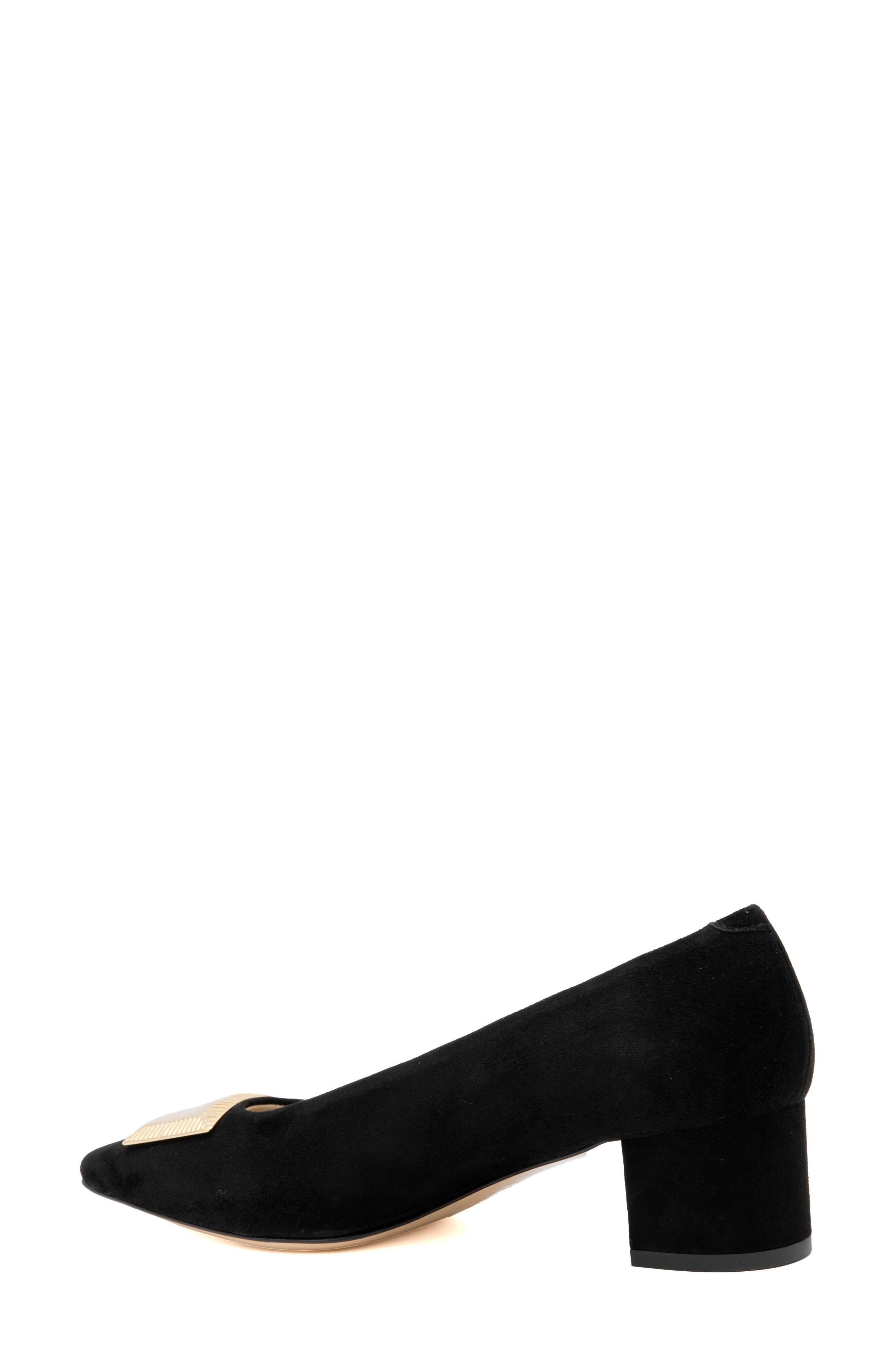 Amalfi by Rangoni Piramide Pointed Toe Pump, Alternate, color, Black Cashmer Gold Ornament